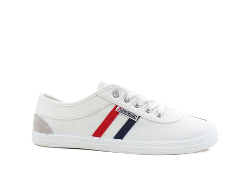 KAWASAKI Sneaker Retro Canvas White Red K192496 - Sandrini Calzature e Abbigliamento