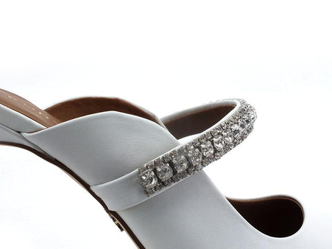 KURT GEIGER Duke Mule Sadalo Tacco Strass White 3202310109 - Sandrini Calzature e Abbigliamento