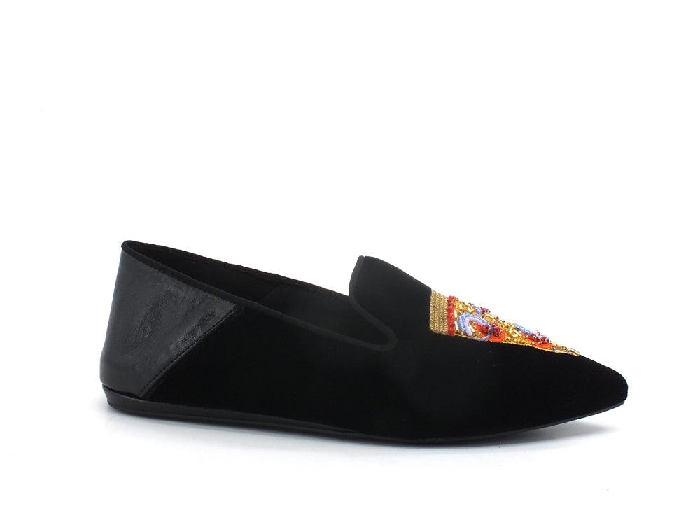 KURT GEIGER Junkfort Loafer Mocassino Velluto Black 8492700609 - Sandrini Calzature e Abbigliamento