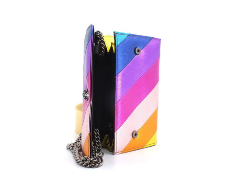 KURT GEIGER K Stripe Chain Wallet Portafoglio Pochette Multicolor 2548369109-69 - Sandrini Calzature e Abbigliamento