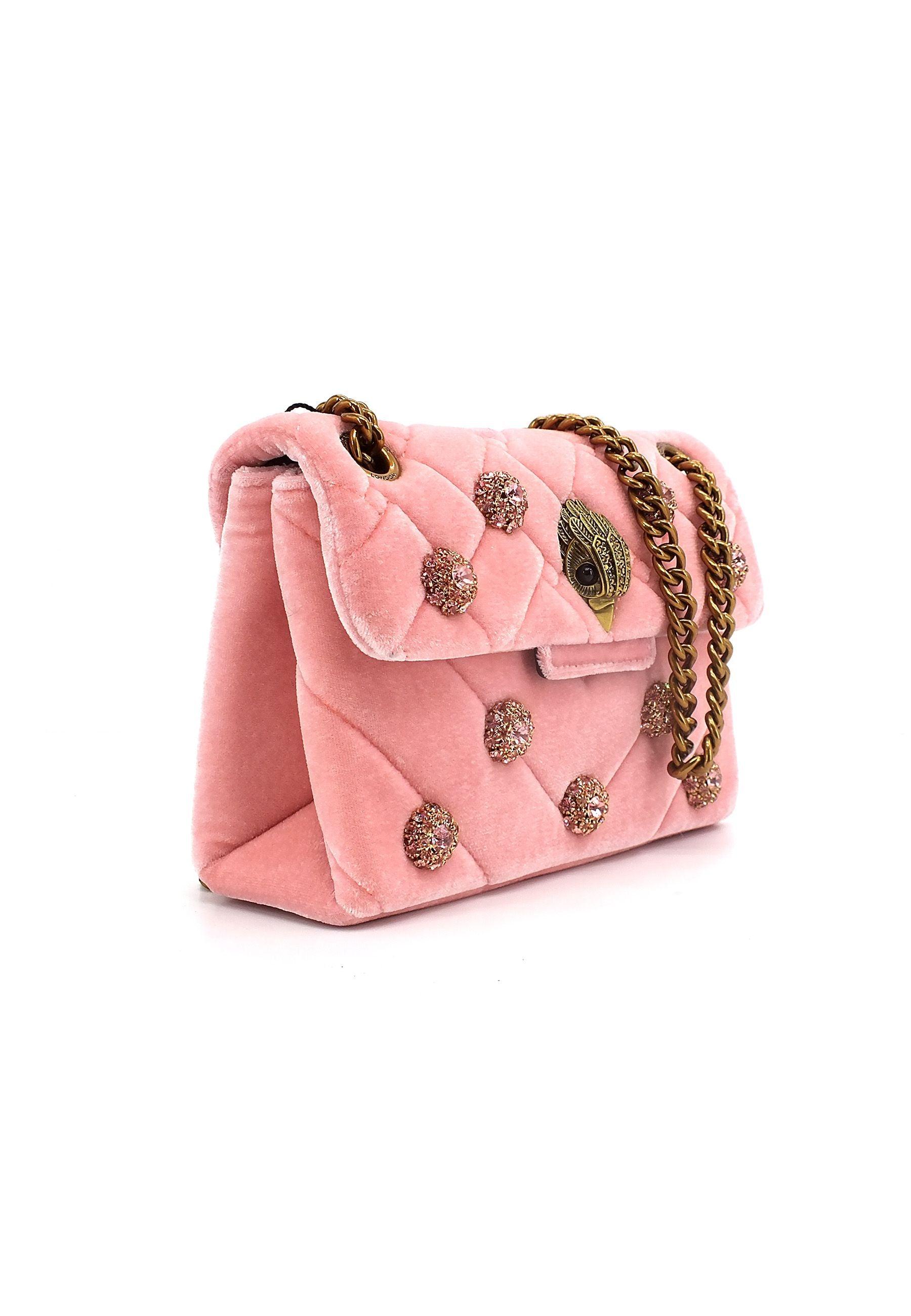 KURT GEIGER Velvet Mini Kensington Borsa Donna Pale Pink 3614353609-53 - Sandrini Calzature e Abbigliamento