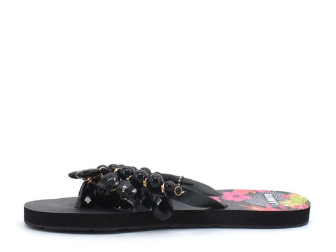 L.A. WATER Flower Infradito Black Multi 02124B - Sandrini Calzature e Abbigliamento