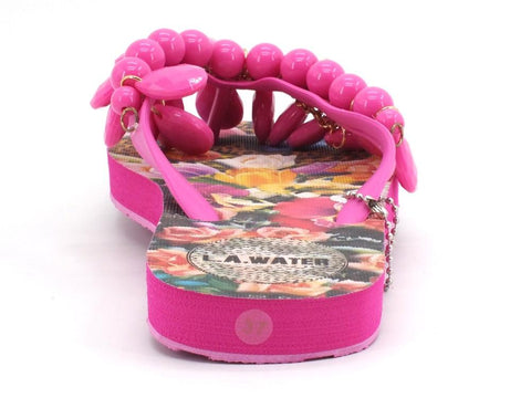 L.A. WATER Flower Infradito Fuxia Multi 02127A - Sandrini Calzature e Abbigliamento