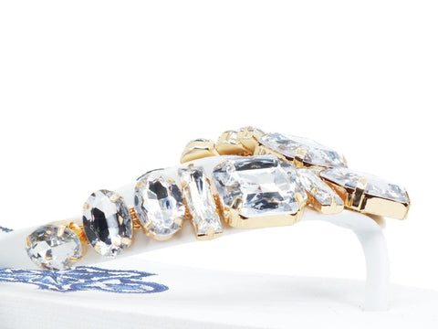 L.A. WATER Majolica Infradito White Blue 02119A - Sandrini Calzature e Abbigliamento