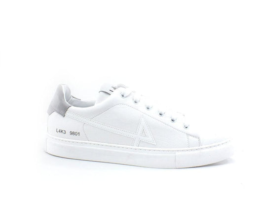 L4K3 College 4 Sneaker Pelle Tricolor Bianco Grigio F63-COL - Sandrini Calzature e Abbigliamento