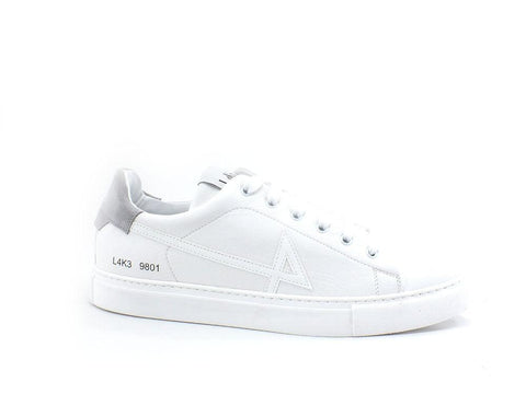 L4K3 College 4 Sneaker Pelle Tricolor Bianco Grigio F63-COL - Sandrini Calzature e Abbigliamento