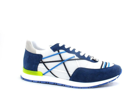 L4K3 Mr. Big Old School Sneaker Fluo Bianco Blu F50-OLD - Sandrini Calzature e Abbigliamento