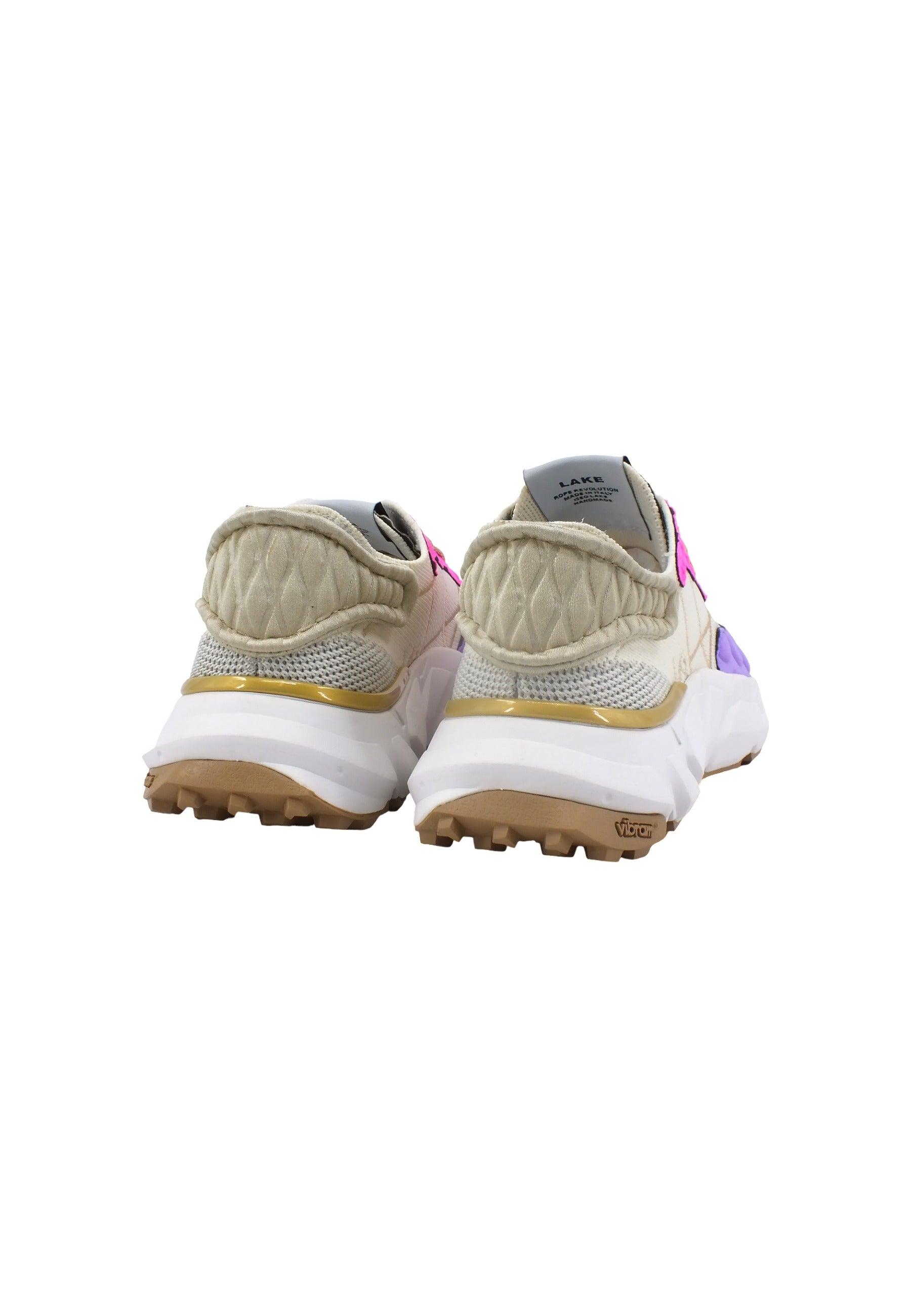 L4K3 Mr Big V Sneaker Donna Violet Beige Y06 - Sandrini Calzature e Abbigliamento