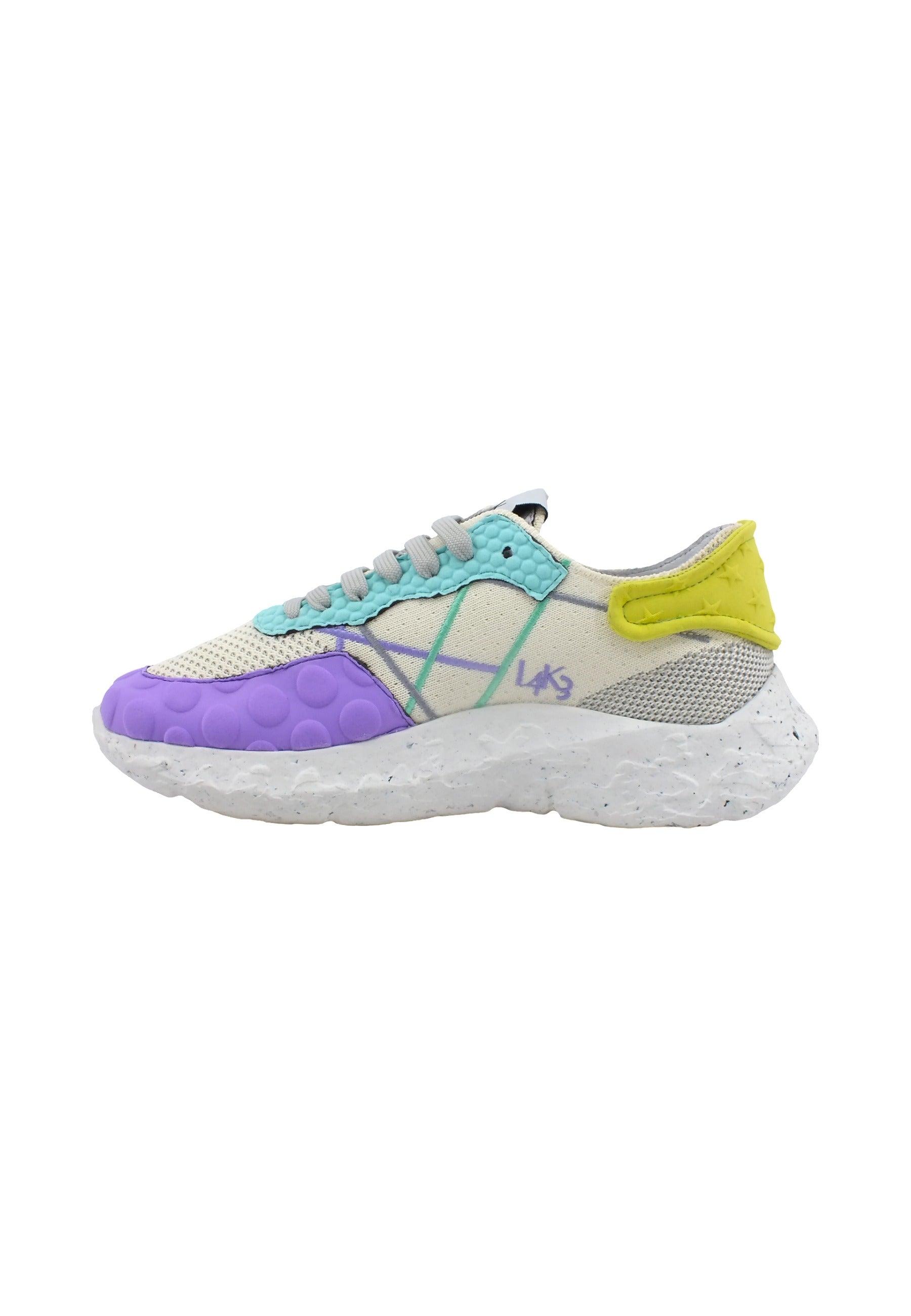 L4K3 Mr Big X Sneaker Donna Violet Yellow Y02 - Sandrini Calzature e Abbigliamento