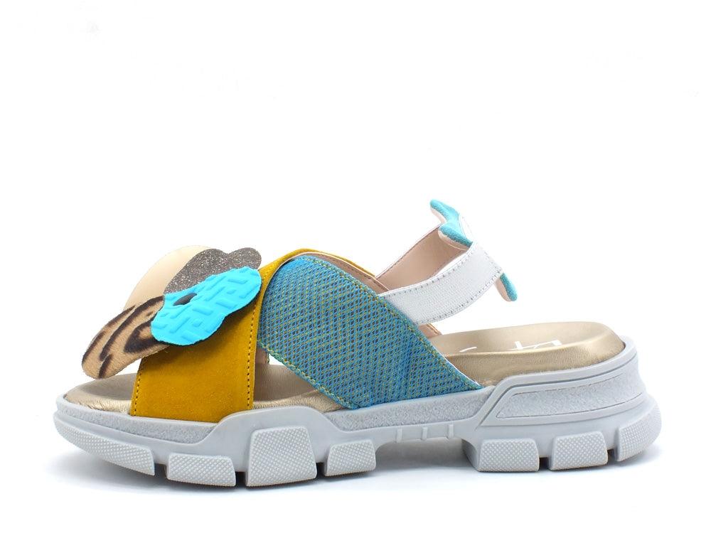 L4K3 Sandal Patch 2 Yellow B47-SAN - Sandrini Calzature e Abbigliamento