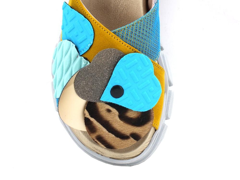 L4K3 Sandal Patch 2 Yellow B47-SAN - Sandrini Calzature e Abbigliamento