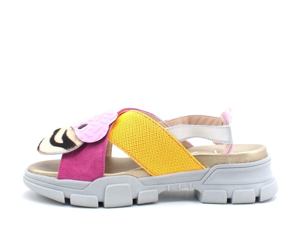 L4K3 Sandal Patch Fuxia B46-SAN - Sandrini Calzature e Abbigliamento