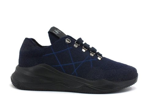 LAKE Mr Big Hi Tech Cashmere Sneaker Blue C52-HIT - Sandrini Calzature e Abbigliamento