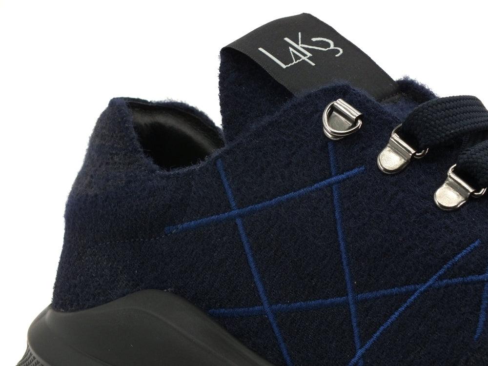 LAKE Mr Big Hi Tech Cashmere Sneaker Blue C52-HIT - Sandrini Calzature e Abbigliamento