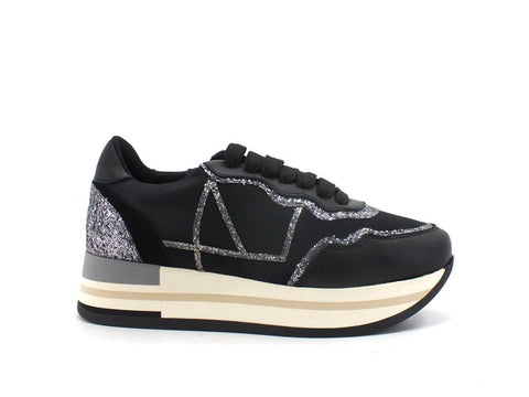 LAKE Mr. Big L4 Sneaker Glitter Black E08-L4-G - Sandrini Calzature e Abbigliamento