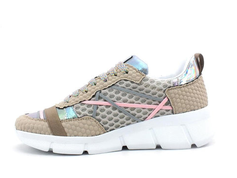 LAKE Mr. Big Sound Running Sneaker Donna Beige D106-SOU - Sandrini Calzature e Abbigliamento