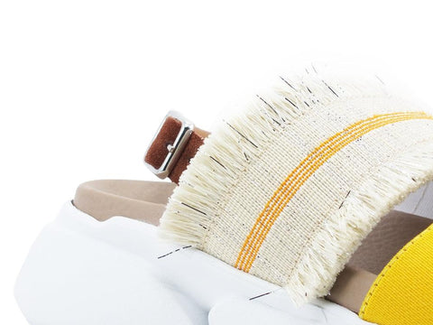 LAKE Sandal Blued Sandalo Donna Bicolor Yellow Brown D44-BLU - Sandrini Calzature e Abbigliamento