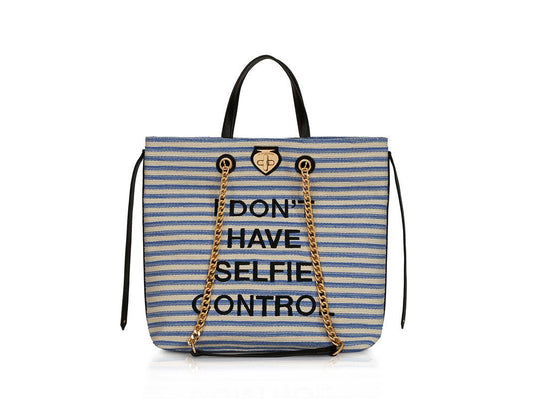 LE PANDORINE Cris Selfie Borsa Bicolor Bluette Blu PE22DCU02302-04 - Sandrini Calzature e Abbigliamento
