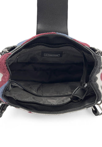 LE PANDORINE Giusto Wicky Wool Zig Zag Borsa Bordeaux 22XAILAE-13 - Sandrini Calzature e Abbigliamento