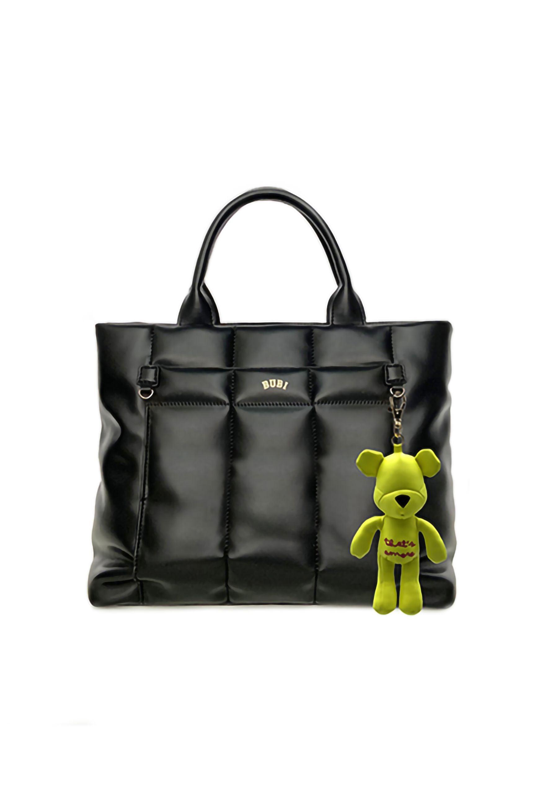 LE PANDORINE Happy Bear Amore Borsa Nero Yellow Fluo 22XAILCR-03 - Sandrini Calzature e Abbigliamento