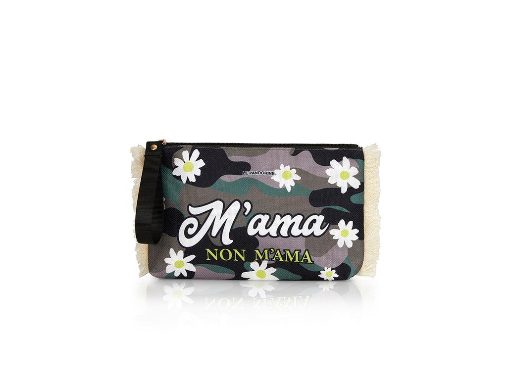 LE PANDORINE Marina Pochette Ama Borsa Verde Camouflage PE22DCK02992-03 - Sandrini Calzature e Abbigliamento