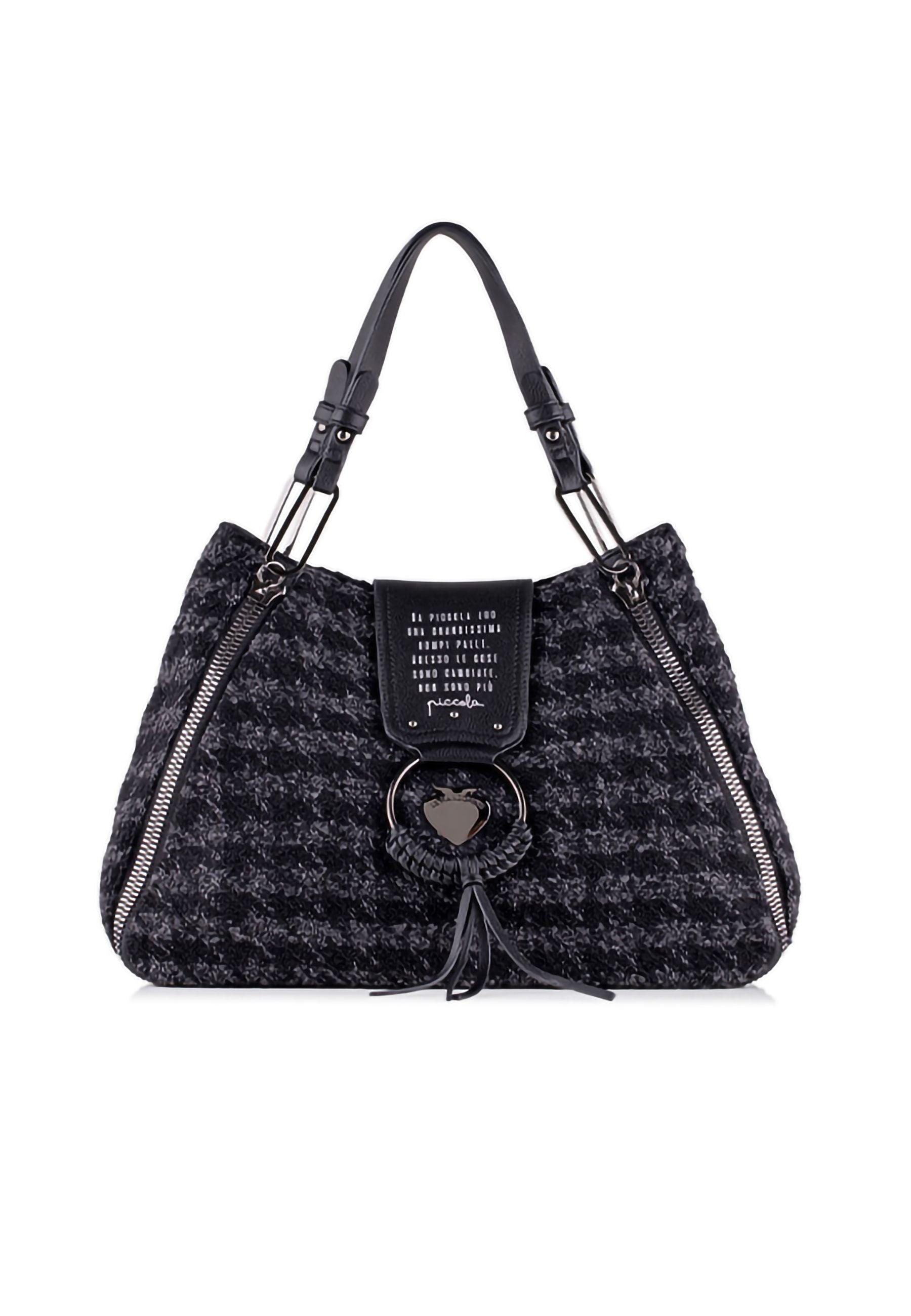 LE PANDORINE Piccola Vicky Wool Borsa Dark Grey 22XAILAE-12 - Sandrini Calzature e Abbigliamento