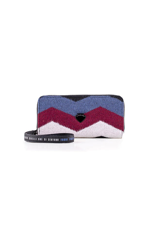 LE PANDORINE Vicky Giusto Zig Zag Wool Portafoglio Bordeaux 22XAILAH-08 - Sandrini Calzature e Abbigliamento