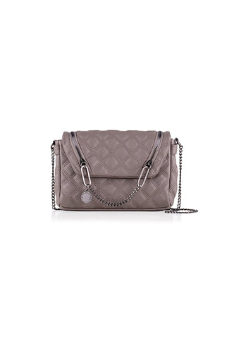 LE PANDORINE Vicky Pochette Quilted Senso Taupe 22XAILAJ-01 - Sandrini Calzature e Abbigliamento