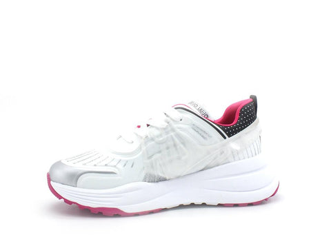 LIU JO 12:12 01 Sneaker Spreading Lycra White Silver BA2141EX018 - Sandrini Calzature e Abbigliamento