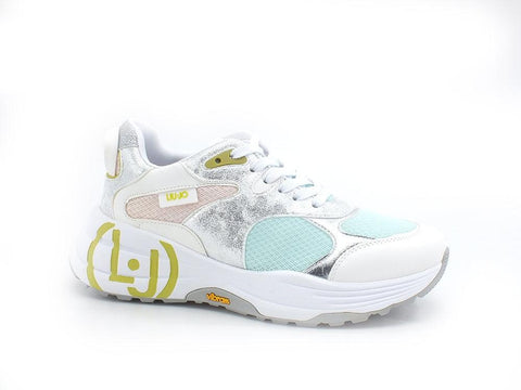 LIU JO 12:12 03 Sneaker Spreading Vibram White Silver BA2087EX030 - Sandrini Calzature e Abbigliamento