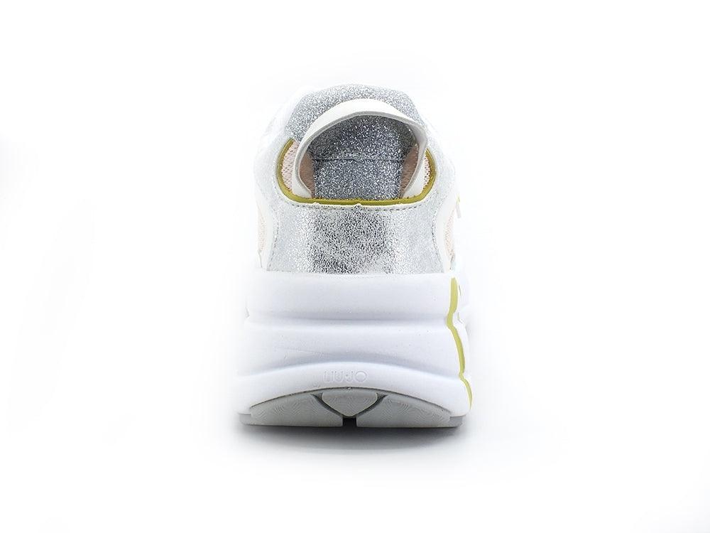 LIU JO 12:12 03 Sneaker Spreading Vibram White Silver BA2087EX030 - Sandrini Calzature e Abbigliamento