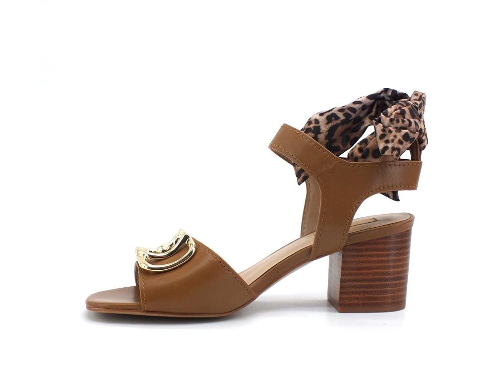 LIU JO Agata 4 Sandalo Tacco Logo Gold Tan SA1103PX146 - Sandrini Calzature e Abbigliamento