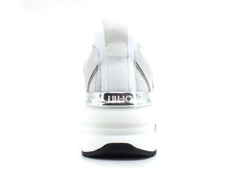 LIU JO Alyssa 01 Sneaker Lurex White Silver BA2071TX004 - Sandrini Calzature e Abbigliamento