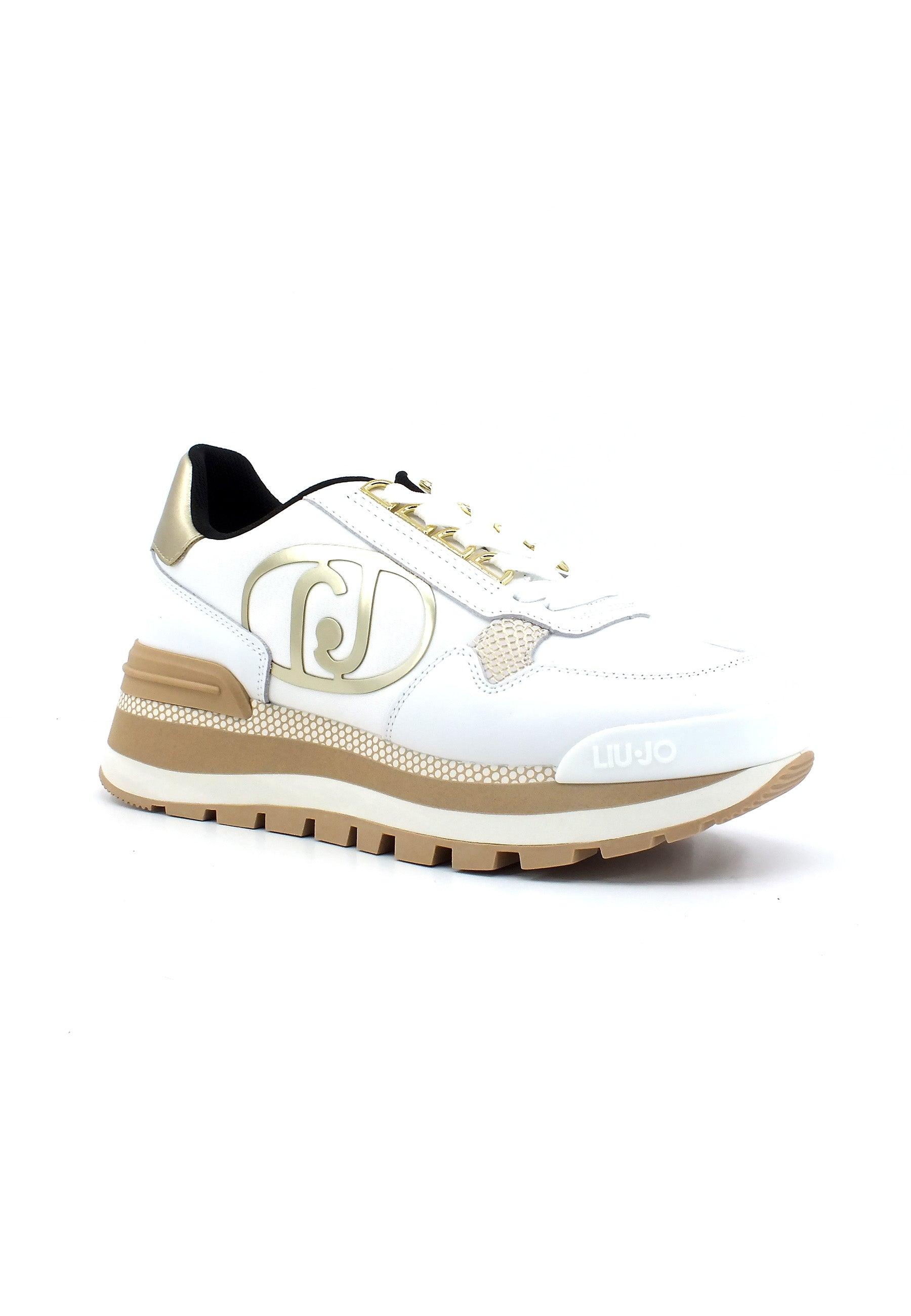 LIU JO Amazing 15 Sneaker Donna White Light Gold BA3121PX352 - Sandrini Calzature e Abbigliamento