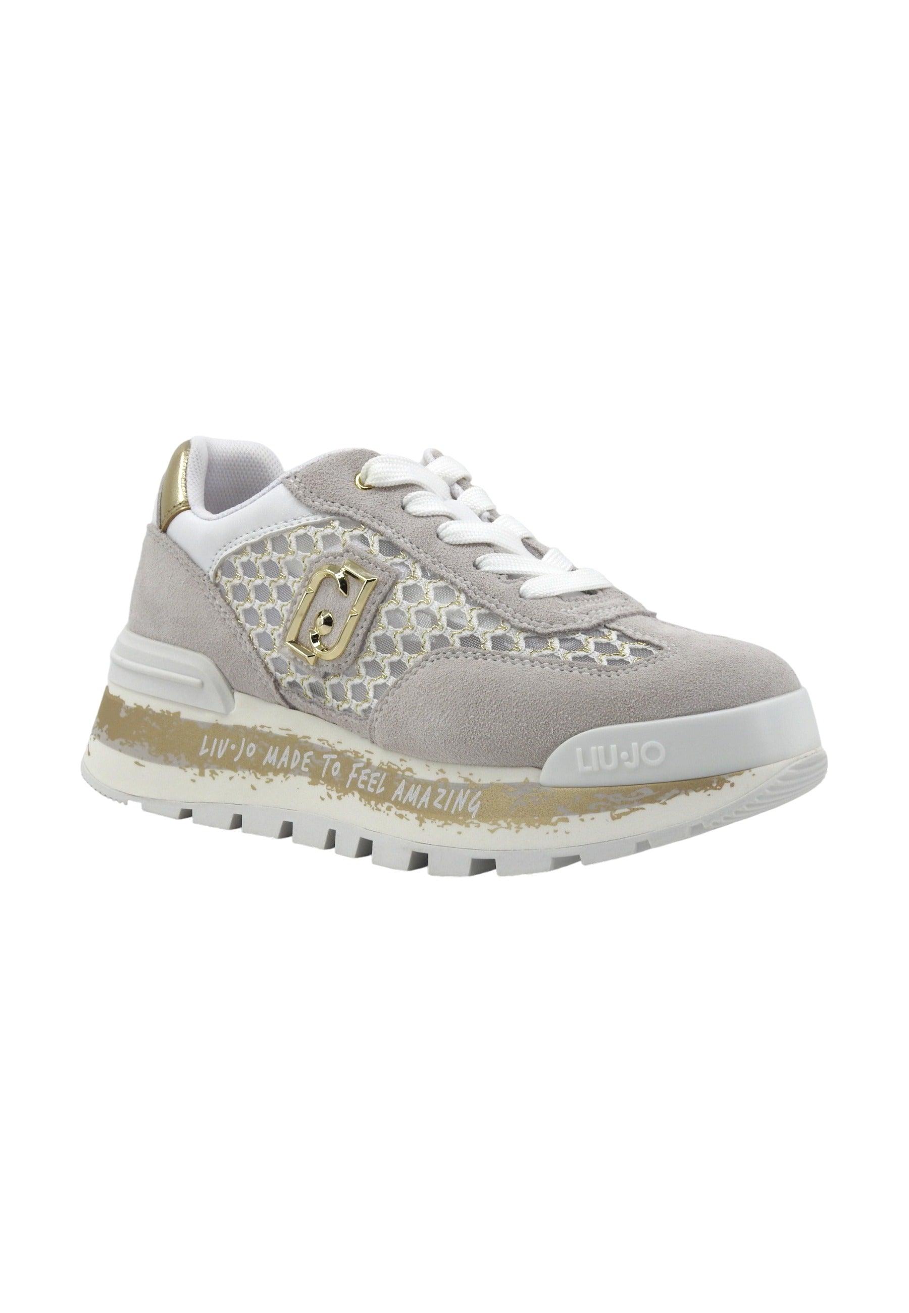 LIU JO Amazing 23 Sneaker Donna White Gold BA4001PX303 - Sandrini Calzature e Abbigliamento