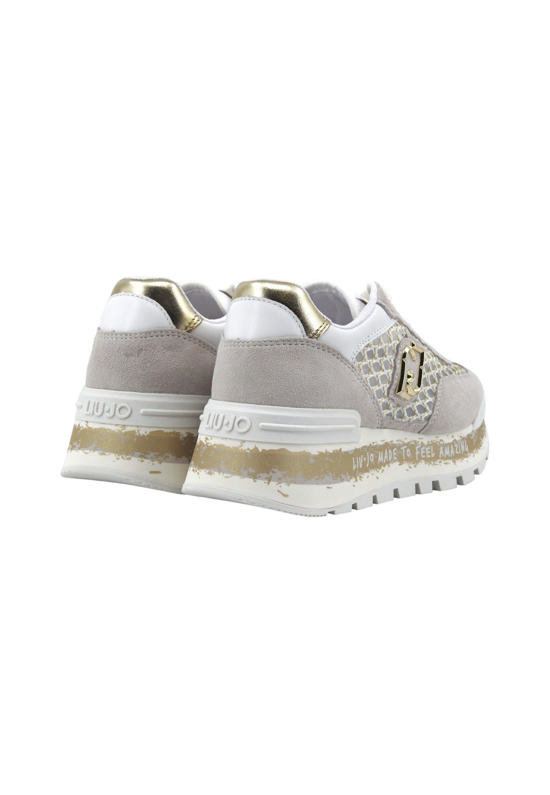 LIU JO Amazing 23 Sneaker Donna White Gold BA4001PX303 - Sandrini Calzature e Abbigliamento