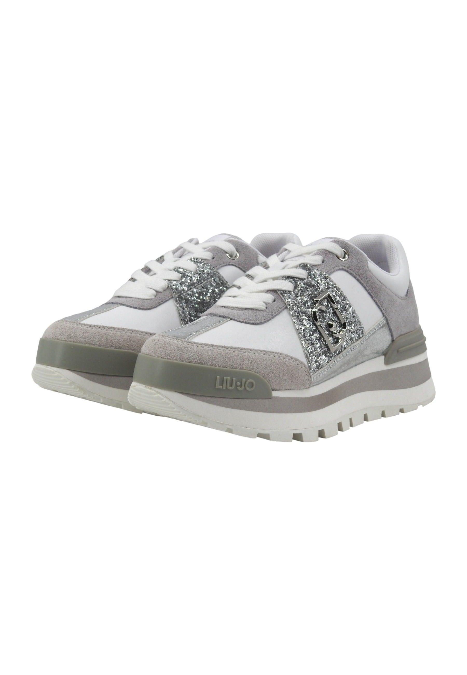 LIU JO Amazing 29 Sneaker Donna White SIlver BA4085PX214 - Sandrini Calzature e Abbigliamento