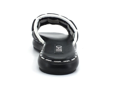 LIU JO Amelia 03 Ciabatta Spreading Black White SA2055EX014 - Sandrini Calzature e Abbigliamento