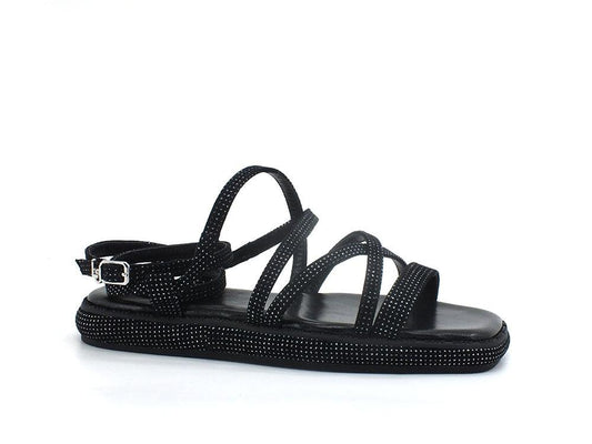 LIU JO Amelia 06 Sandalo Glitter Black SA2069PX164 - Sandrini Calzature e Abbigliamento