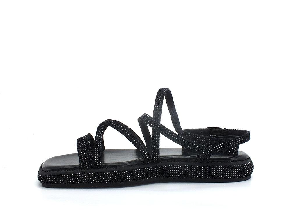 LIU JO Amelia 06 Sandalo Glitter Black SA2069PX164 - Sandrini Calzature e Abbigliamento
