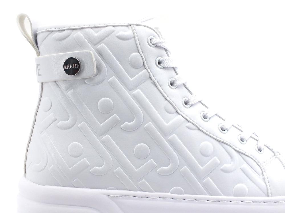 LIU JO Cleo 05 Sneaker Mid Loghi White BA2041EX014 - Sandrini Calzature e Abbigliamento