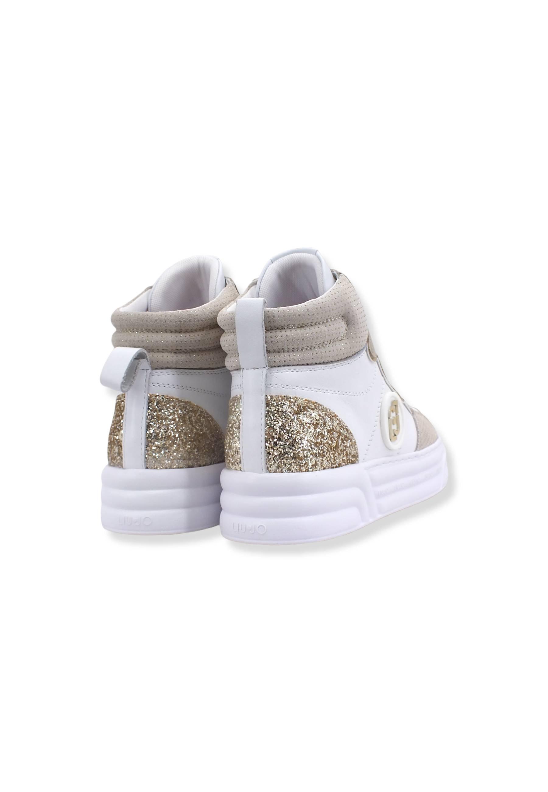 LIU JO Cleo 07 Sneaker Mid Donna Beige Lamb BF2079PX106 - Sandrini Calzature e Abbigliamento