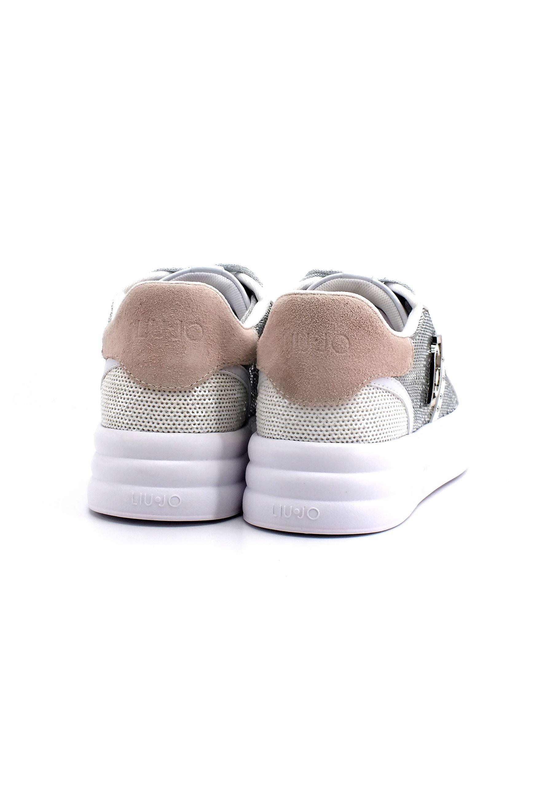 LIU JO Cleo 08 Sneaker Paillettes Donna White BF2073TX055 - Sandrini Calzature e Abbigliamento