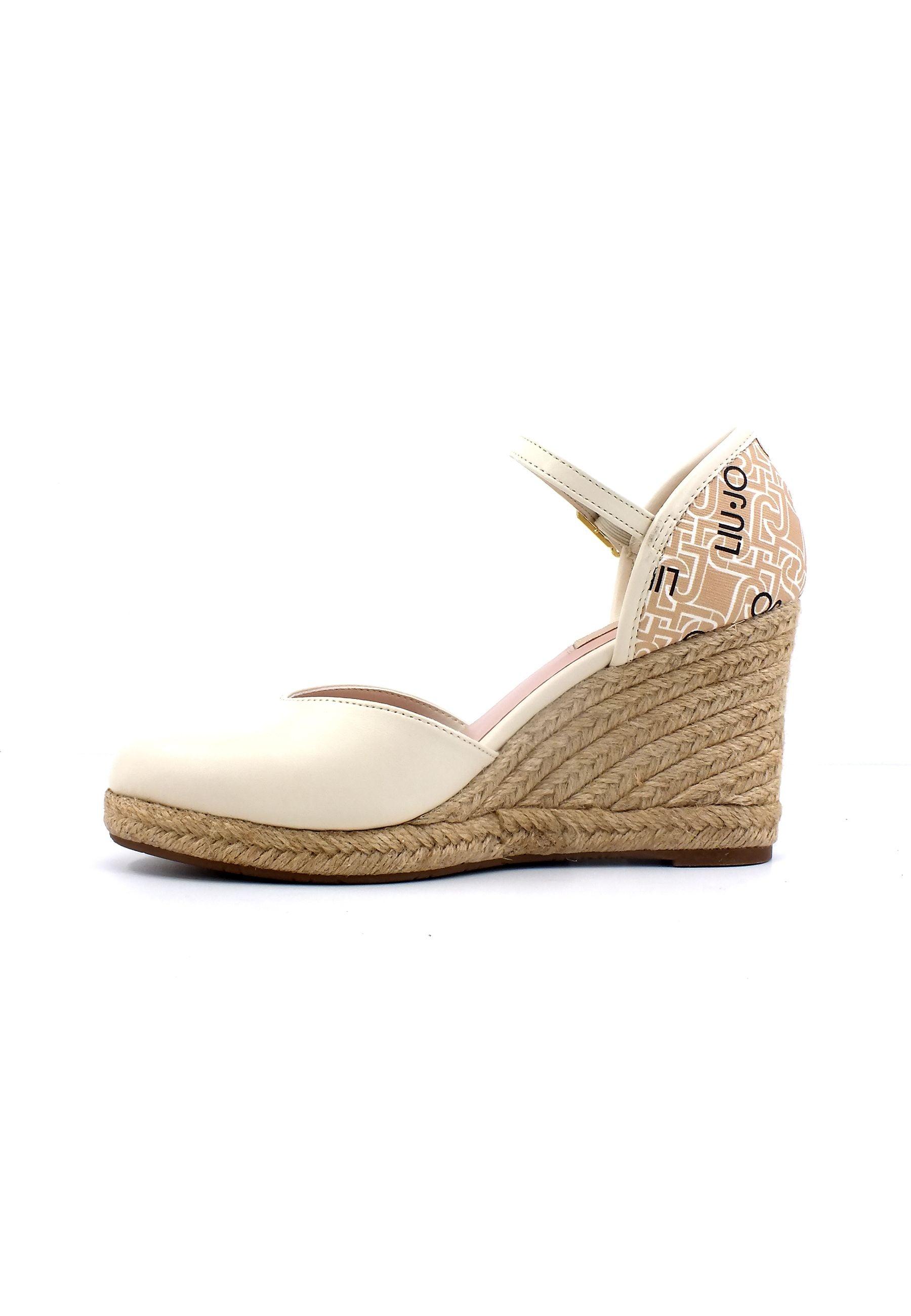 LIU JO Damita 01 Sandalo Zeppa Donna Beige Butter SA3087EX111 - Sandrini Calzature e Abbigliamento