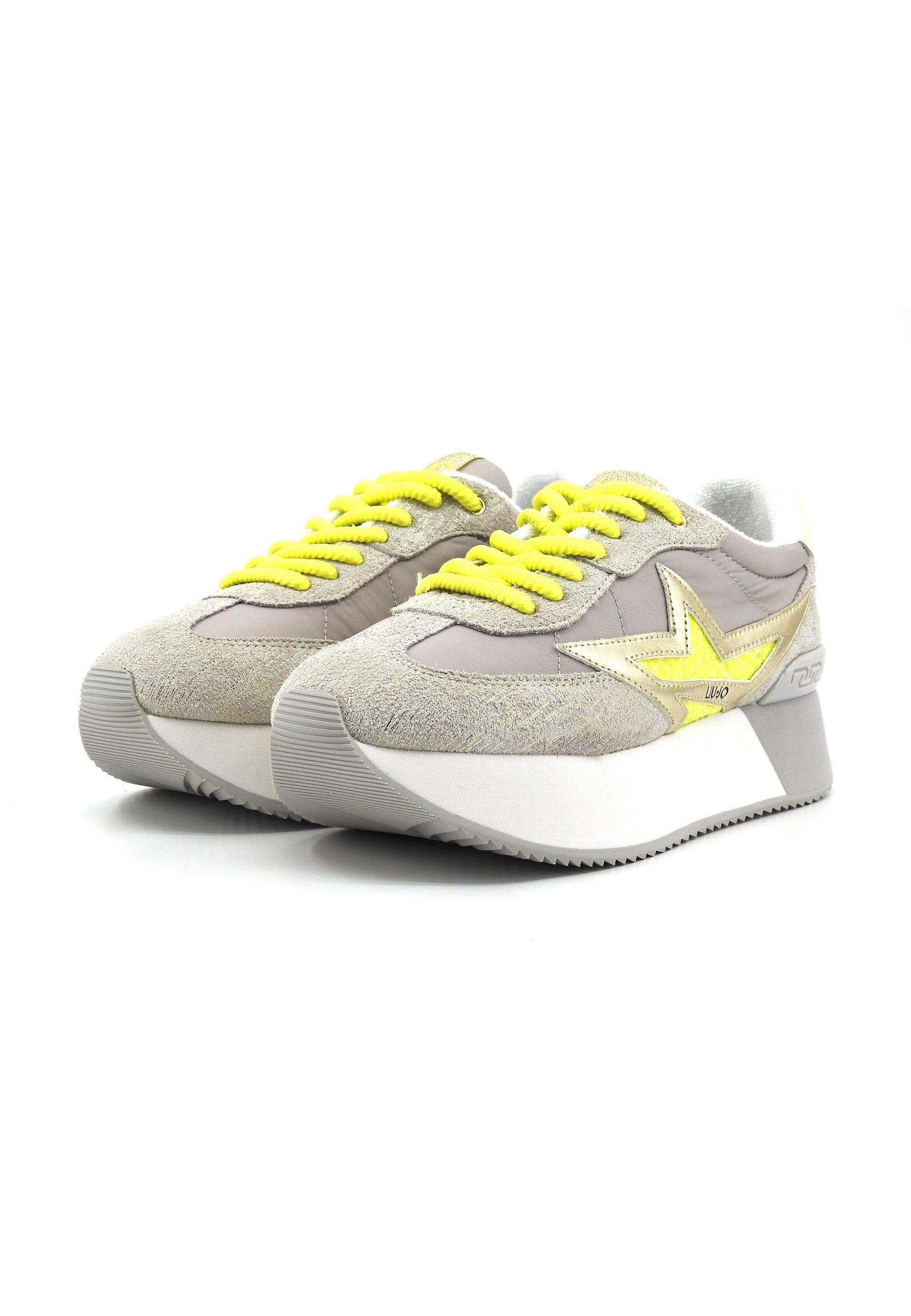 LIU JO Dreamy 08 Sneaker Donna Gold Loft Tellow Fluo BA4083PX480 - Sandrini Calzature e Abbigliamento