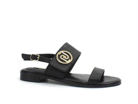LIU JO Erin 3 Sandalo Fasce Calf Logo Black SA1041P0102 - Sandrini Calzature e Abbigliamento