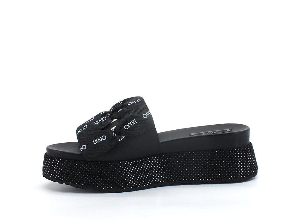 LIU JO Frida 14 Ciabatta Platform Spreading Black SA2169EX014 - Sandrini Calzature e Abbigliamento
