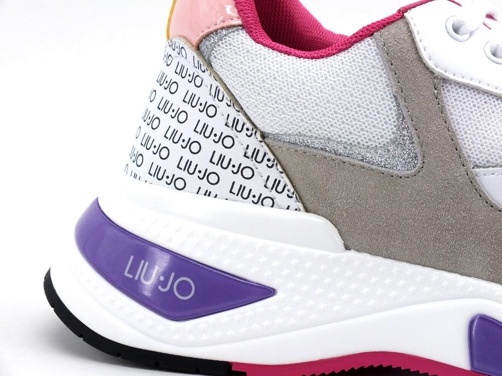 LIU JO Hoa 01 Sneakers Donna Glitter Plaster White Multi BF0017PX097 - Sandrini Calzature e Abbigliamento