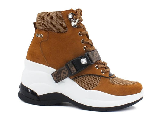 LIU JO Karlie Revolution 15 Sneakers Zeppa Tabacco Brown BF0051PX002 - Sandrini Calzature e Abbigliamento