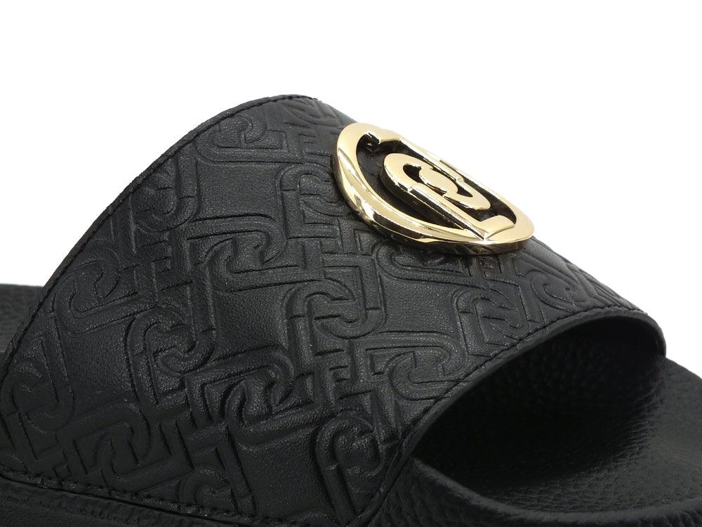 LIU JO Kos 1 Slipper Ciabatta Logo Black BA1089EX098 - Sandrini Calzature e Abbigliamento